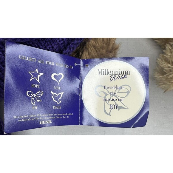 Limited Edition Millenium Joy & Peace Gund Bears Large 26” Plush - Picture 8 of 13